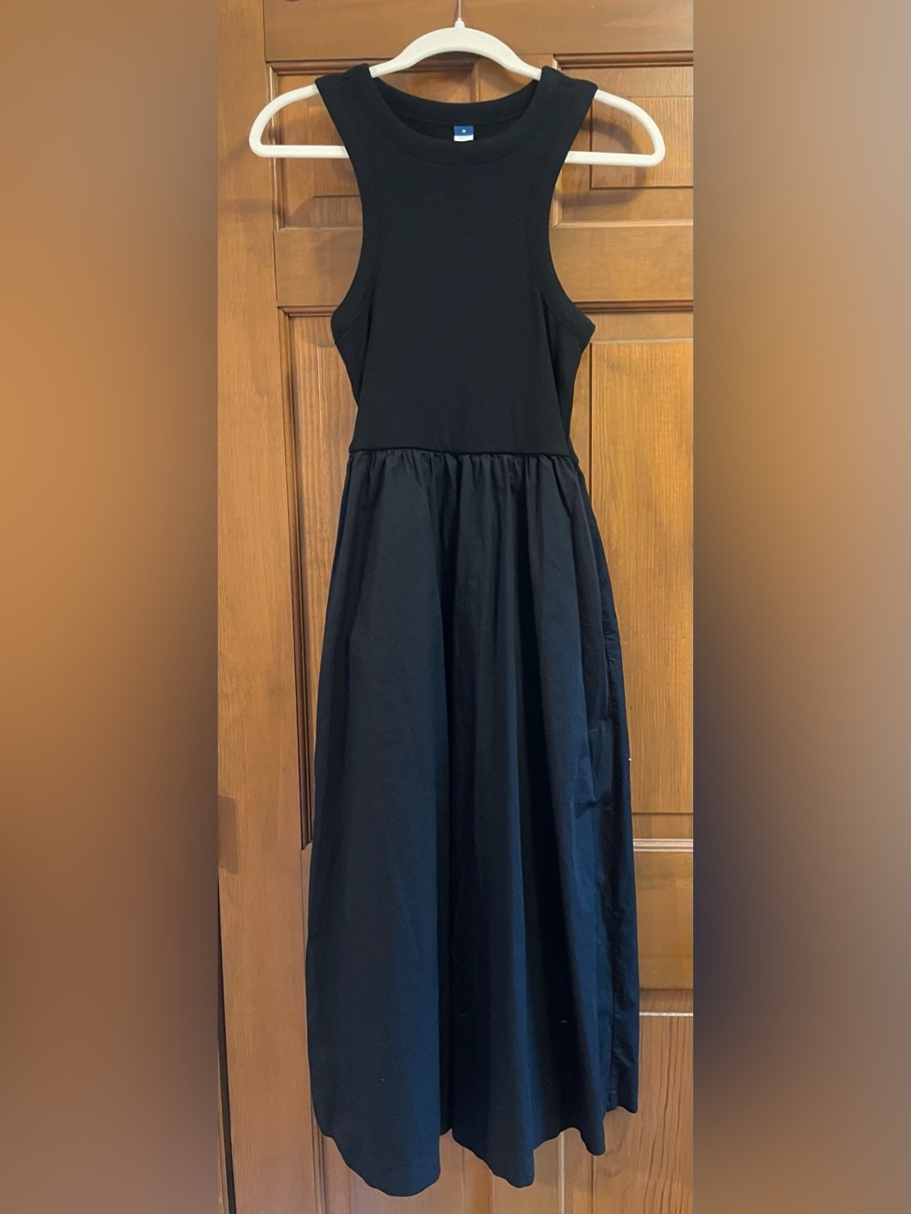 Old Navy Black Ribbed Tank Midi Dress Size Medium